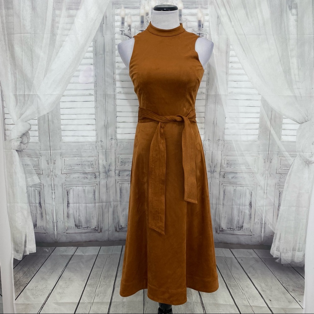 ANTONIO MELANI Brown Sleeveless Dress